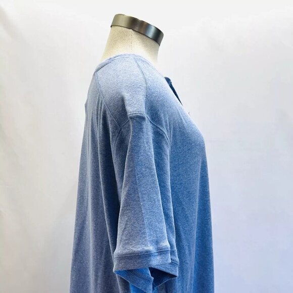 NEW APT. 9 Men Pullover Short Sleeve Crew Neck Partial Button Red Shirt Size XXL - Picture 8 of 9